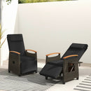 Patio Wicker Recliner Chair with Adjustable Backrest and Footrest by LJGDeals