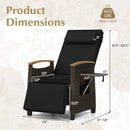 Patio Wicker Recliner Chair with Adjustable Backrest and Footrest by LJGDeals