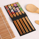 Patterned bamboo sushi maker set with knife and spoon kitchen kit by Decorbites