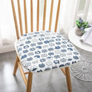 Patterned cotton hemp chair cushion for dining room seating by Decorbites