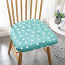 Patterned cotton hemp chair cushion for dining room seating by Decorbites