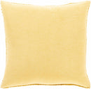 Paulding Textured Yellow Cotton Square Throw Pillow