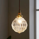 GobekUsa Pauline - Modern Industrial Sphere Ceiling Light Single Clear Glass Hanging Pendant Light for Living Room