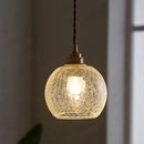GobekUsa Pauline - Modern Industrial Sphere Ceiling Light Single Clear Glass Hanging Pendant Light for Living Room