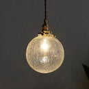 GobekUsa Pauline - Modern Industrial Sphere Ceiling Light Single Clear Glass Hanging Pendant Light for Living Room