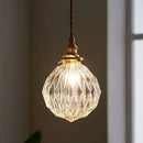 GobekUsa Pauline - Modern Industrial Sphere Ceiling Light Single Clear Glass Hanging Pendant Light for Living Room
