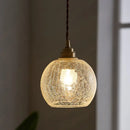 GobekUsa Pauline - Modern Industrial Sphere Ceiling Light Single Clear Glass Hanging Pendant Light for Living Room
