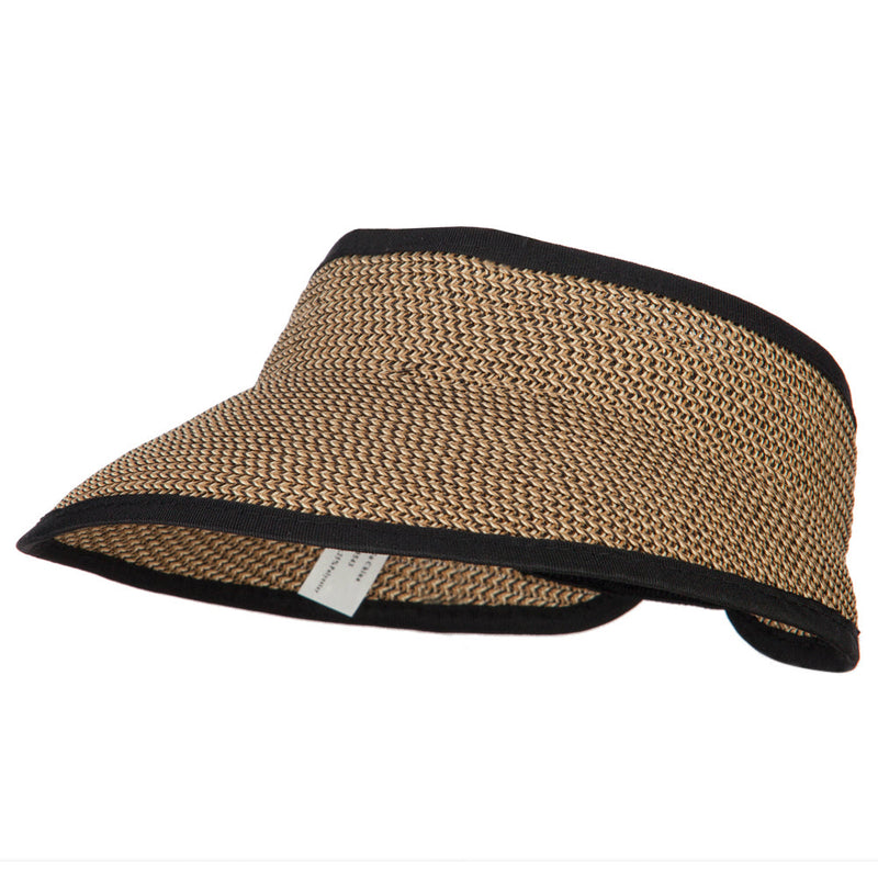 UPF 50+ Women's Paper Braid Elastic Back Visor