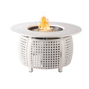 Aluminum 44-in Round Propane Fire Table with Beads, Covers and Lid