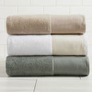 Cotton Linen-Like Border 6-Piece Towel Set - Priya Collection by Great Bay Home