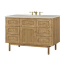 James Martin Laurent 48" Dual Mount Single Bathroom Vanity, Light Natural Oak