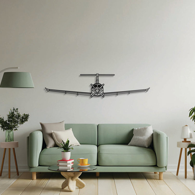 PC-12 NG Front Metal Aircraft Wall Art - NCP0438