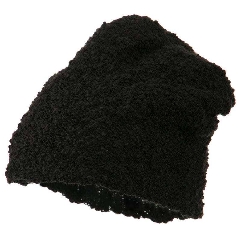 Deep Crown Popcorn Pattern Reversible Beanie
