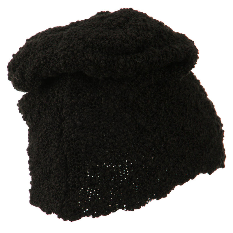 Deep Crown Popcorn Pattern Reversible Beanie