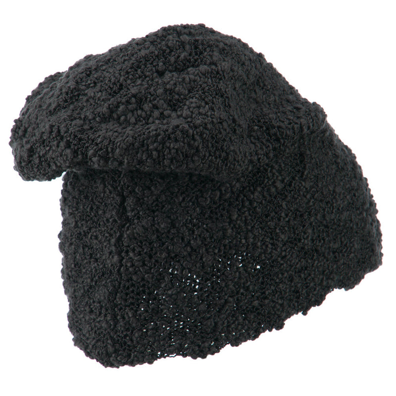 Deep Crown Popcorn Pattern Reversible Beanie