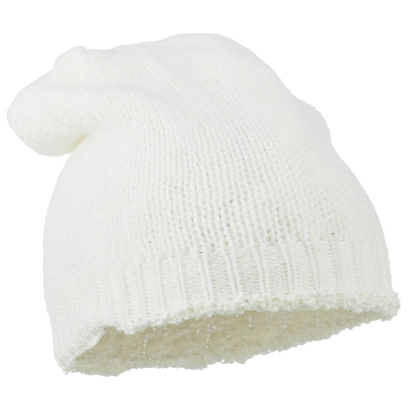 Deep Crown Popcorn Pattern Reversible Beanie