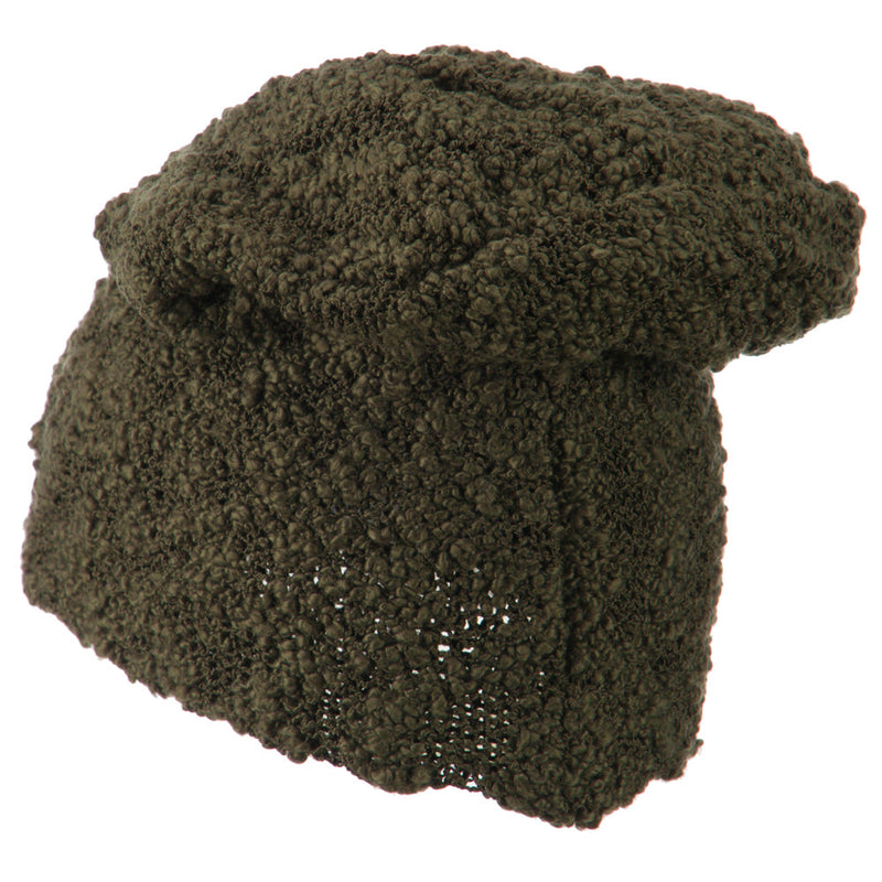 Deep Crown Popcorn Pattern Reversible Beanie
