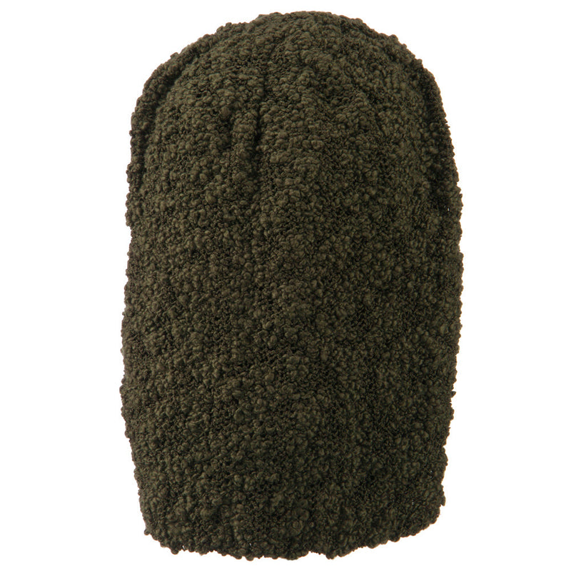 Deep Crown Popcorn Pattern Reversible Beanie
