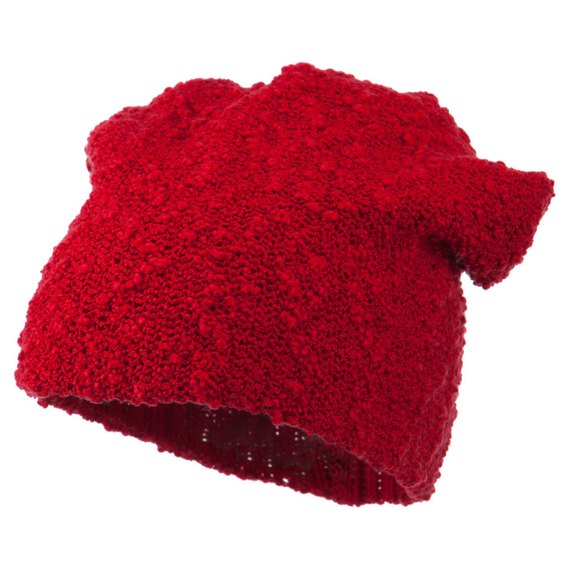 Deep Crown Popcorn Pattern Reversible Beanie