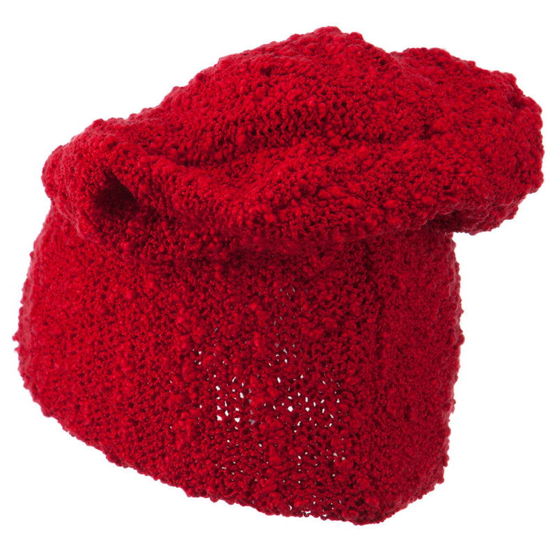 Deep Crown Popcorn Pattern Reversible Beanie