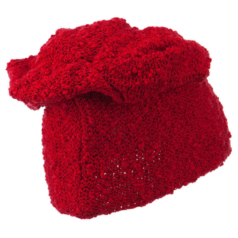 Deep Crown Popcorn Pattern Reversible Beanie