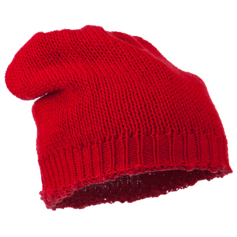 Deep Crown Popcorn Pattern Reversible Beanie