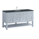 James Martin Breckenridge 60" Single Bathroom Vanity, Serenity Blue