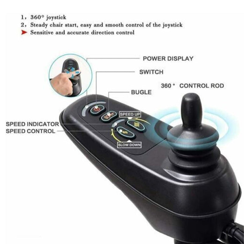 PCMOS WD602 17.5" Heavy Duty Electric Motorized Lightweight Wheelchair, 250LBS (97658124)