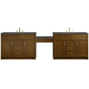 James Martin Bellshire 120" Double Bathroom Vanity, Honey Oak