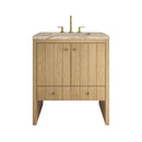 James Martin Hudson 30" Single Bathroom Vanity, Light Natural Oak