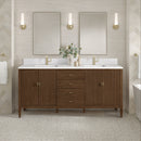James Martin Myrrin 72" Single Bathroom Vanity, Mid-Century Walnut