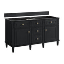 James Martin Lorelai 60" Double Bathroom Vanity, Black Onyx