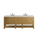 James Martin Breckenridge 84" Double Bathroom Vanity, Light Natural Oak