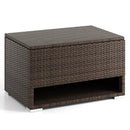 PE Rattan Storage Bin with Waterproof Liner for Patio Cushions by LJGDeals