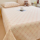 GobekUsa Diamond Pattern Bed Sheet Set: High Quality Polyester, Breathable Cool Mat for Summer