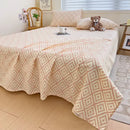 GobekUsa Diamond Pattern Bed Sheet Set: High Quality Polyester, Breathable Cool Mat for Summer