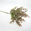 Peach & green eucalyptus leaves artificial arrangement living room vase by Decorbites
