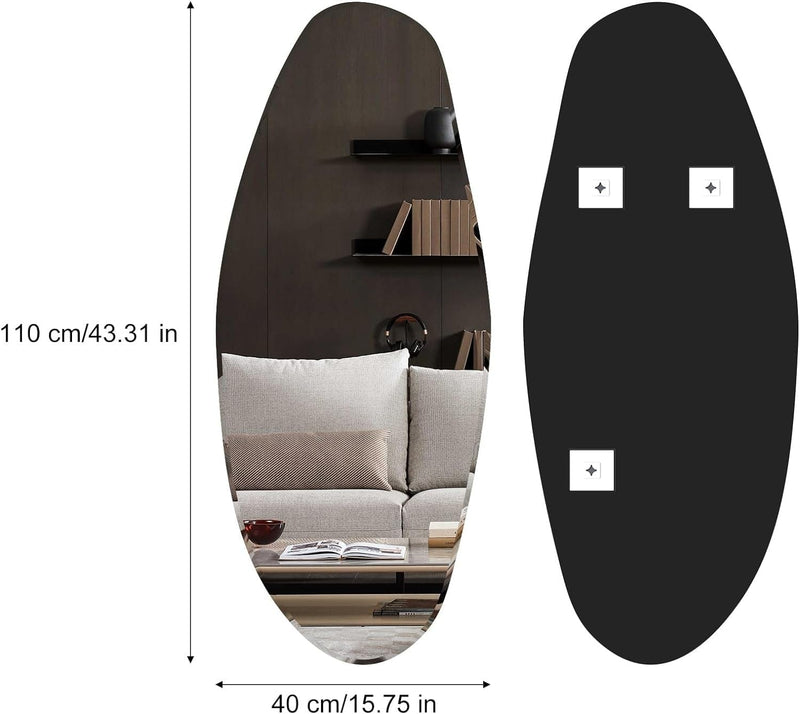 43X16 Asymmetrical Frameless Mirror