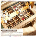 48" Modern Fluted Makeup Vanity Desk with Large 36" Mirror & Lights,