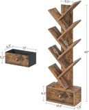 9 Tier Tree Standing Bookshelf Storage