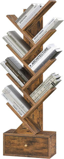 9 Tier Tree Standing Bookshelf Storage