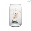 Peach print can shape glass cup dining room fruit tumbler by Decorbites