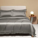 GobekUsa Cooling Cotton Solid Bedding Set Ultra Soft Quilt Cover for Summer