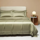 GobekUsa Cooling Cotton Solid Bedding Set Ultra Soft Quilt Cover for Summer