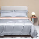 GobekUsa Cooling Cotton Solid Bedding Set Ultra Soft Quilt Cover for Summer