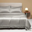 GobekUsa Cooling Cotton Solid Bedding Set Ultra Soft Quilt Cover for Summer