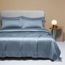 GobekUsa Cooling Cotton Solid Bedding Set Ultra Soft Quilt Cover for Summer