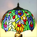 Antique Tiffany-Style Lamp Peacock | Glass Tabletop