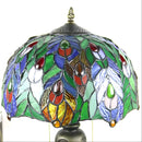 Antique Tiffany-Style Lamp Peacock | Glass Tabletop