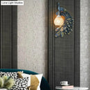 GobekUsa Peacock Blue Lodge Resin Wall Sconce Lighting with Clear Crystal Dome Shade - 1 Light Bedside Wall Light